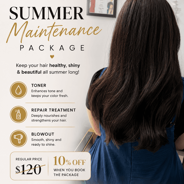 Summer maintenance package at My Hair Salon in McLean, VA